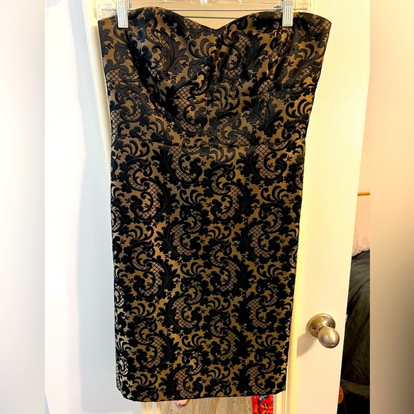 Vintage Ann Taylor Loft Brocade Dress & Jacket Set - Picture 2 of 11